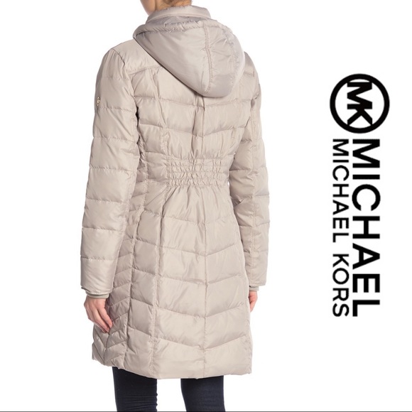 NWT Michael Kors Quilted Hooted Jacket - Picture 5 of 6